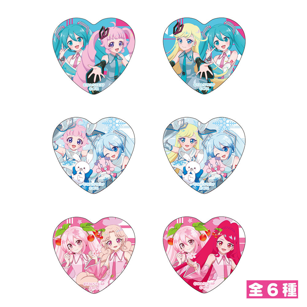 ひみつのアイプリ トレーディングハート缶バッジ ひみつのアイプリ×初音ミク