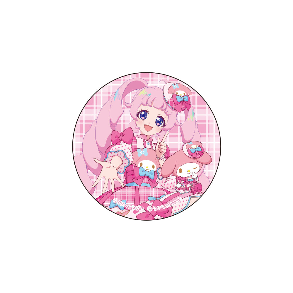 ひみつのアイプリ ホログラム缶バッジ ひまり×マイメロディ