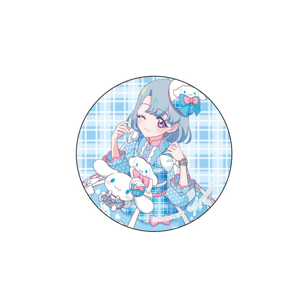ひみつのアイプリ ホログラム缶バッジ える×シナモロール
