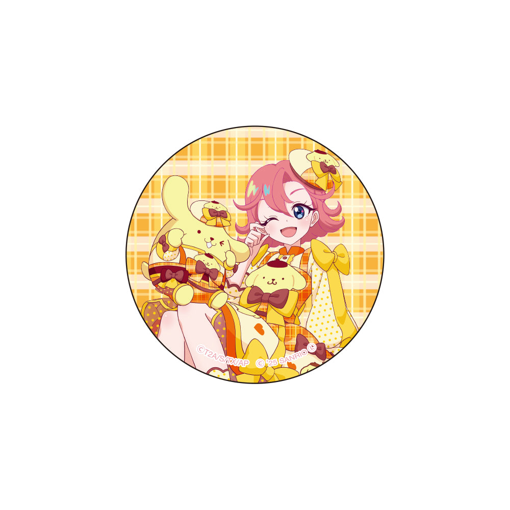 ひみつのアイプリ ホログラム缶バッジ おとめ×ポムポムプリン