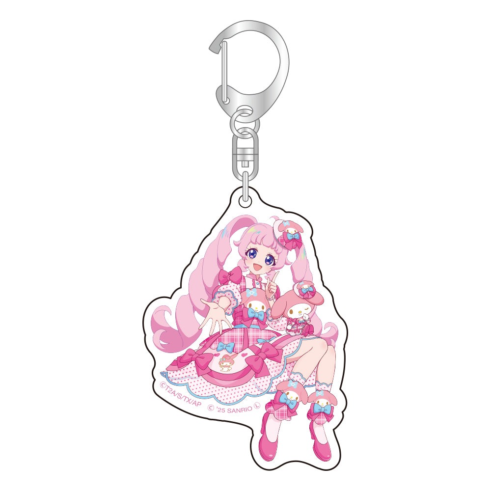 ひみつのアイプリ ホログラムアクリルキーホルダー ひまり×マイメロディ