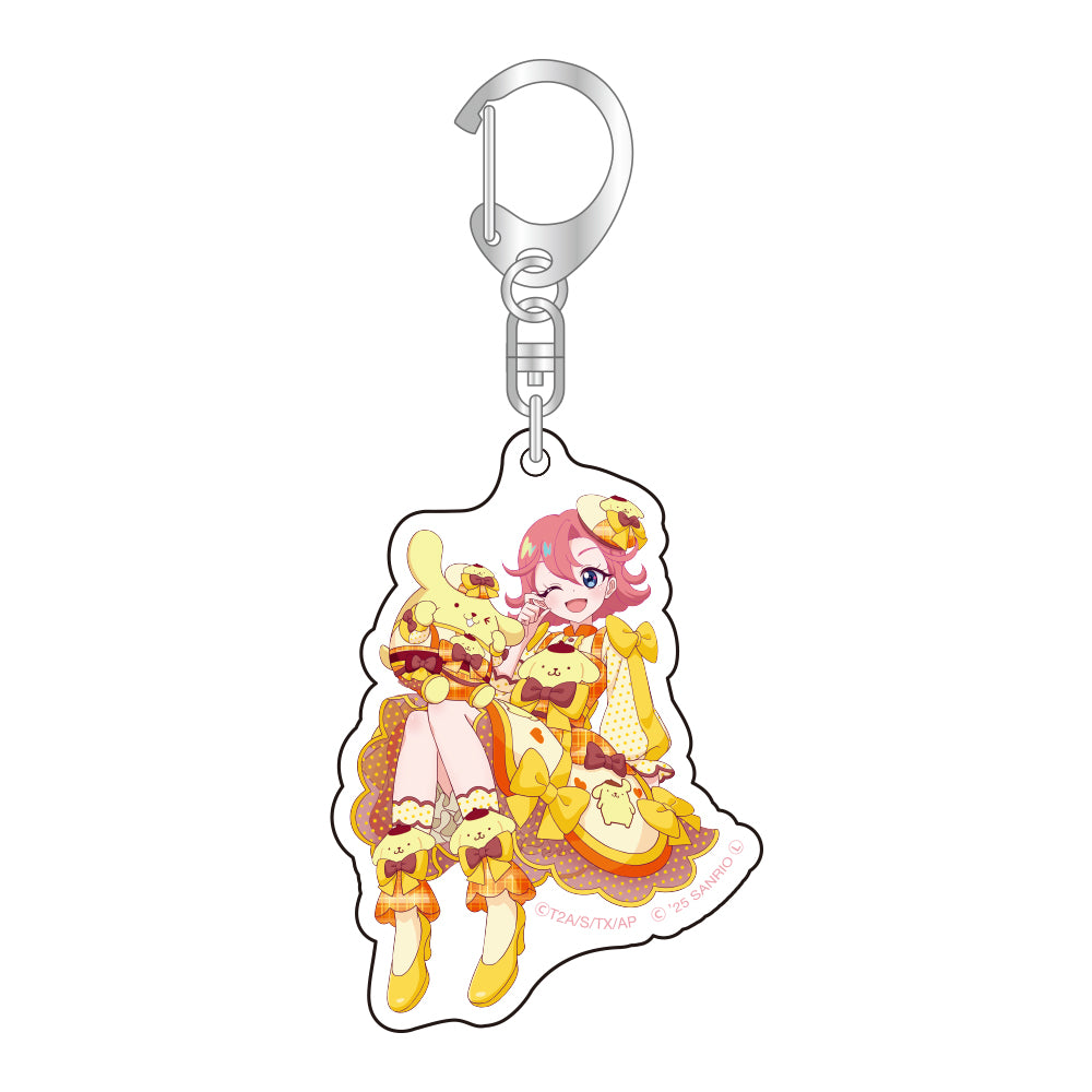 ひみつのアイプリ ホログラムアクリルキーホルダー おとめ×ポムポムプリン