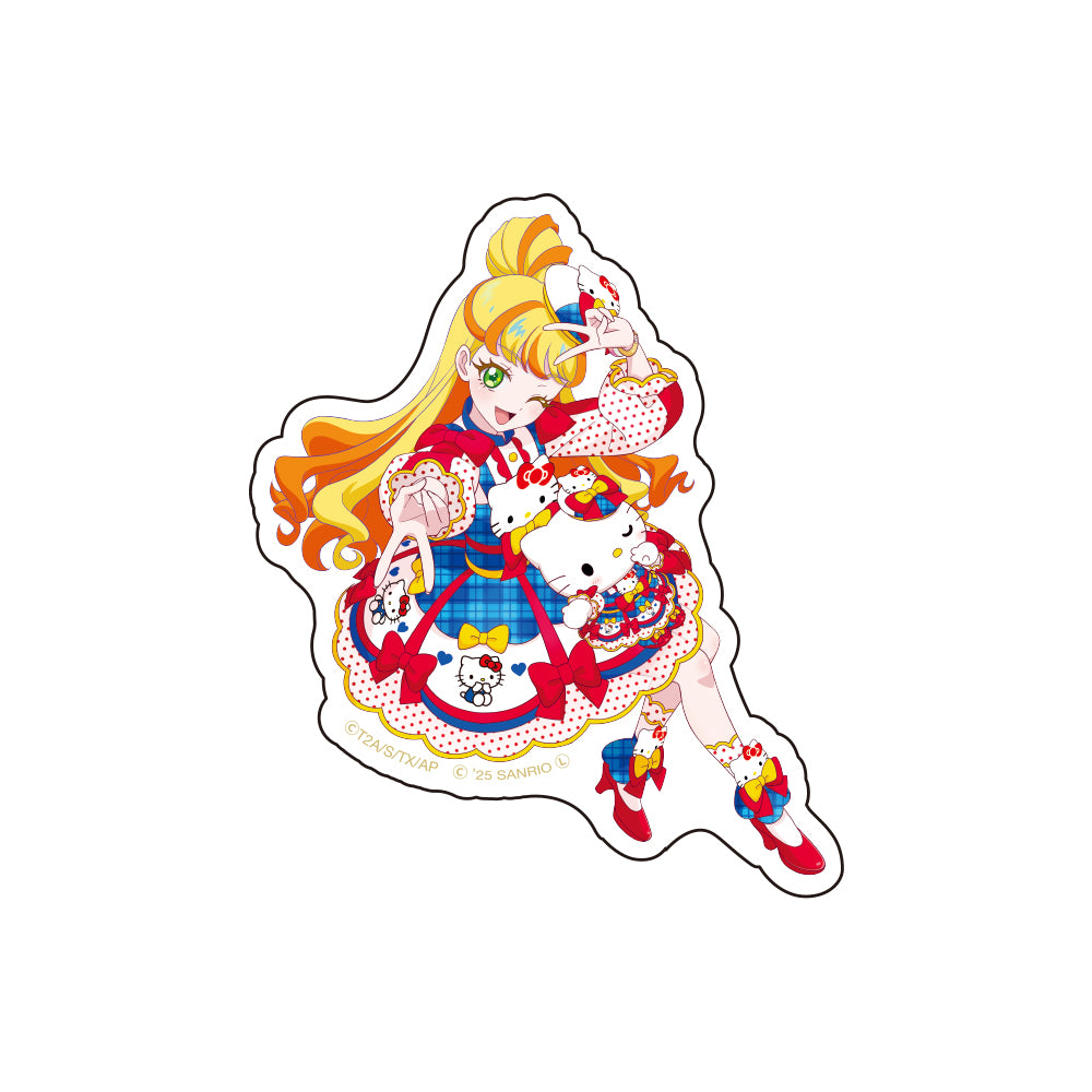 ひみつのアイプリ ホログラムステッカー じゅりあ×ハローキティ