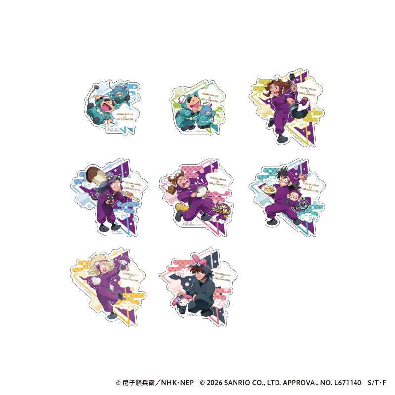 【数量限定予約販売】忍たま乱太郎 × サンリオキャラクターズ リバイバル ダイカットステッカーセット C