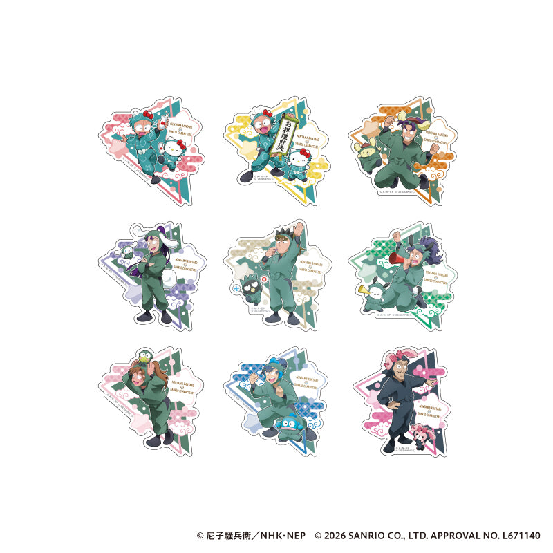 【数量限定予約販売】忍たま乱太郎 × サンリオキャラクターズ リバイバル ダイカットステッカーセット A