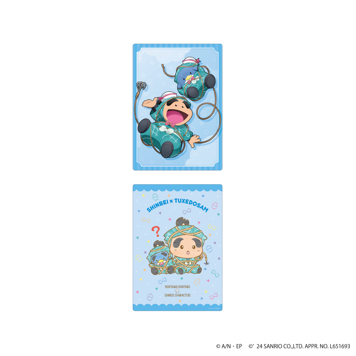 忍たま乱太郎 × サンリオキャラクターズ 第二弾 ハードブロマイド 福富しんべヱ × タキシードサム