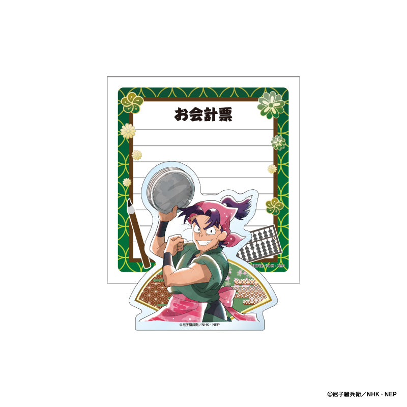 忍たま乱太郎 × スイーツパラダイス リバイバル 伝票付箋メモアクリルクリップスタンド付き 潮江文次郎