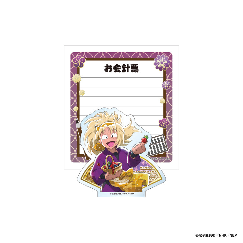 忍たま乱太郎 × スイーツパラダイス リバイバル 伝票付箋メモアクリルクリップスタンド付き 斉藤タカ丸