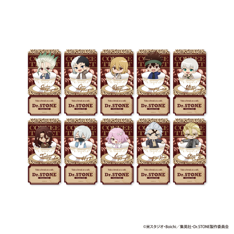 Dr.STONE Classic Cafeコラボカフェ トレーディングチケット風ステッカー 全10種