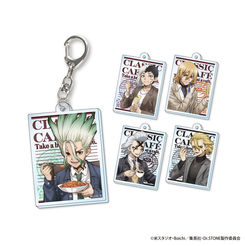 Dr.STONE Classic Cafeコラボカフェ トレーディングアクリルキーホルダー 全5種