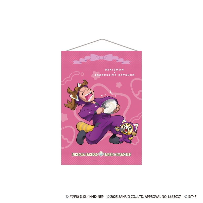 忍たま乱太郎 × サンリオキャラクターズ 第三弾 A2タペストリー 田村三木ヱ門 × アグレッシブ烈子