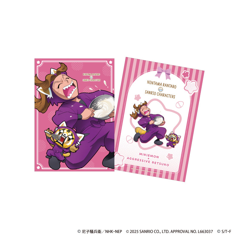 忍たま乱太郎 × サンリオキャラクターズ 第三弾 A4ハードブロマイド 田村三木ヱ門 × アグレッシブ烈子