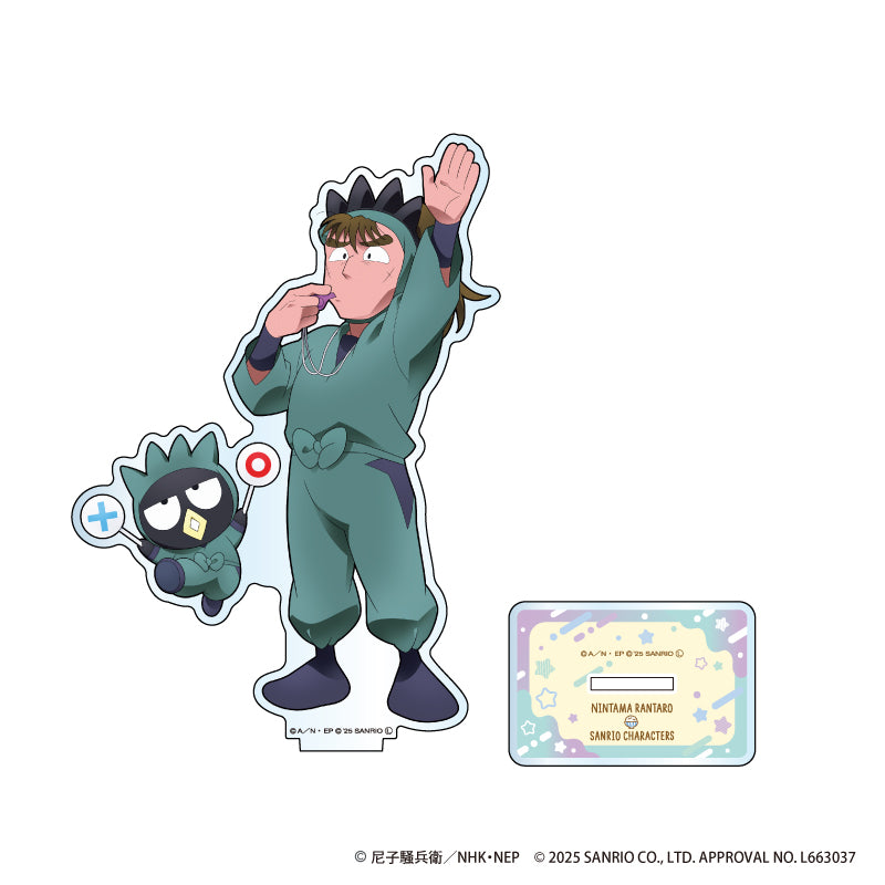 忍たま乱太郎 × サンリオキャラクターズ 第三弾 アクリルスタンド 中在家長次 × バッドばつ丸