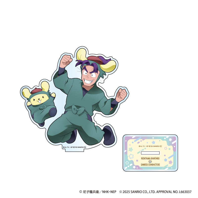 忍たま乱太郎 × サンリオキャラクターズ 第三弾 アクリルスタンド 潮江文次郎 × ポムポムプリン