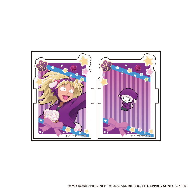 プリチャン AMOカフェ さら アクスタ 缶バッジ AMO CAFE WEB SHOP / <NS>【受注生産】忍たま乱太郎 × サンリオ